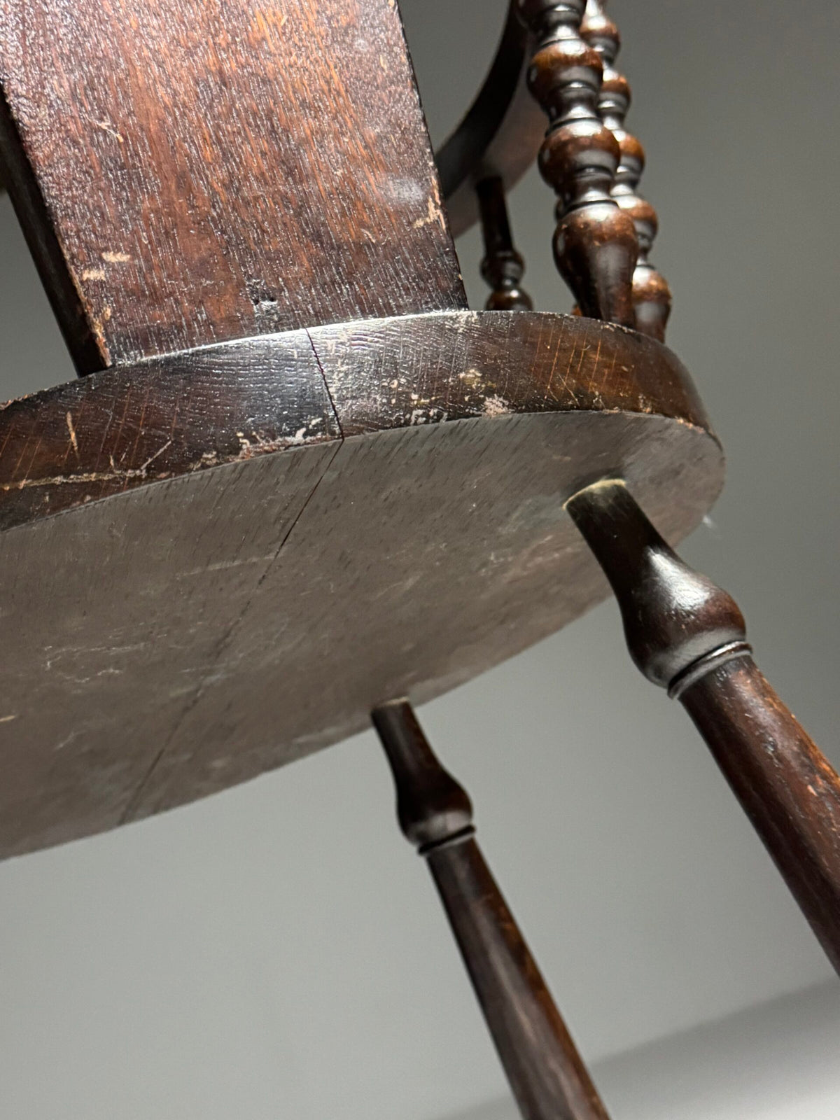 Antique Oak Bobbin Armchair, Early 20th Century, photo 17