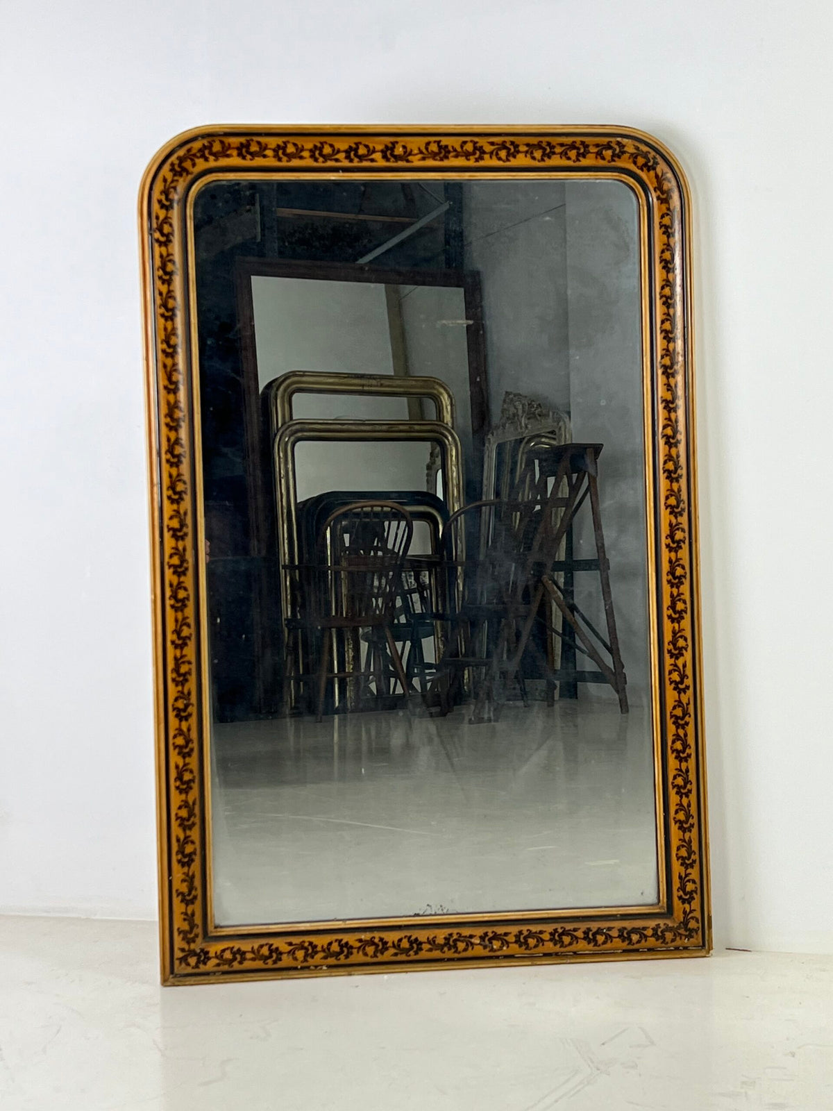 French Louis Philippe Faux Bois Mirror, 19th Century, photo 9