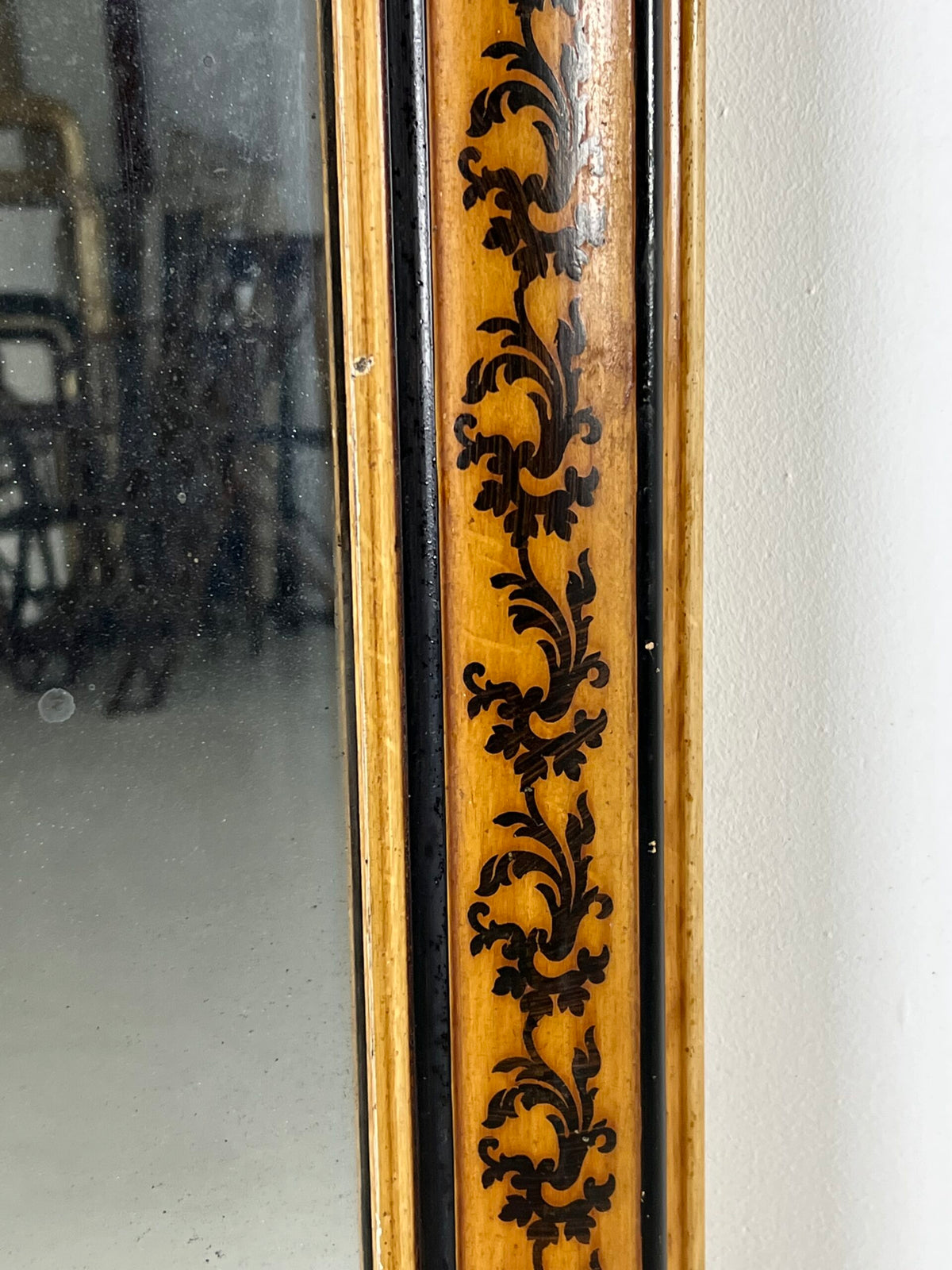 French Louis Philippe Faux Bois Mirror, 19th Century, photo 8