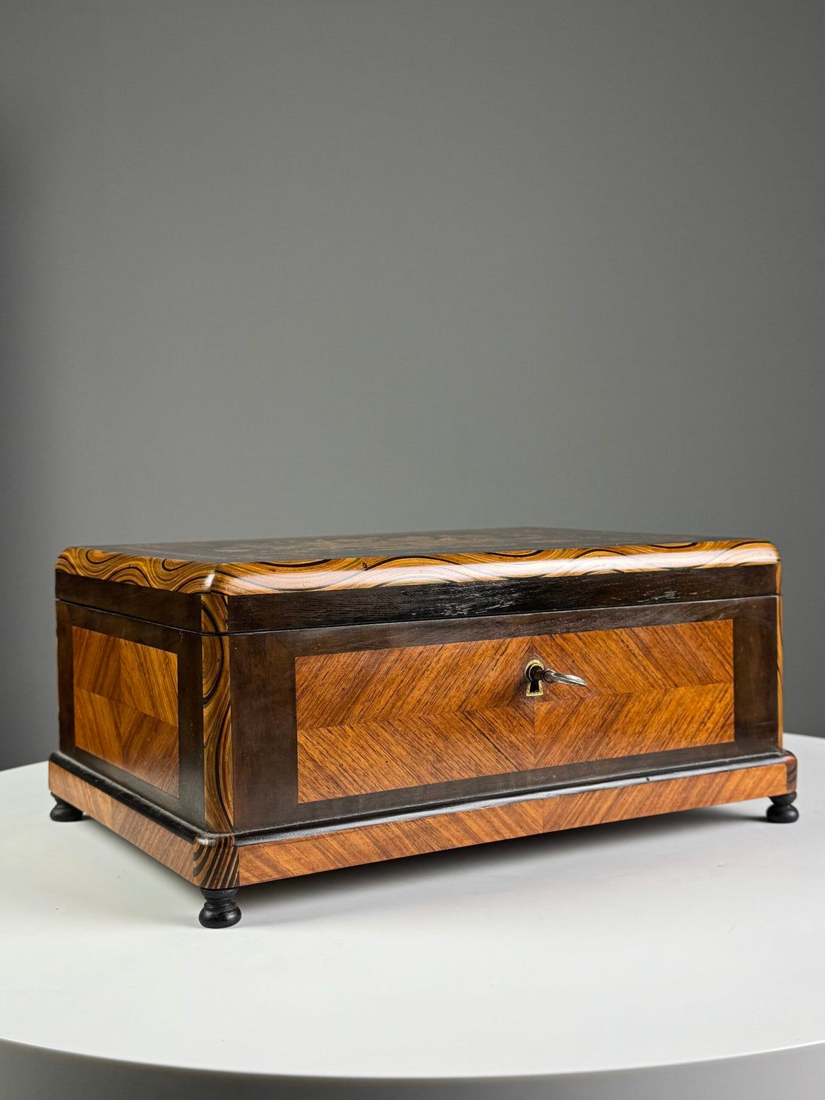 Dutch Marquetry Jewellery Box, Late 19th Century, photo 9