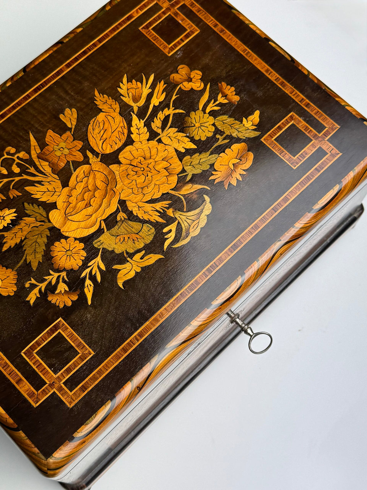 Dutch Marquetry Jewellery Box, Late 19th Century, photo 14