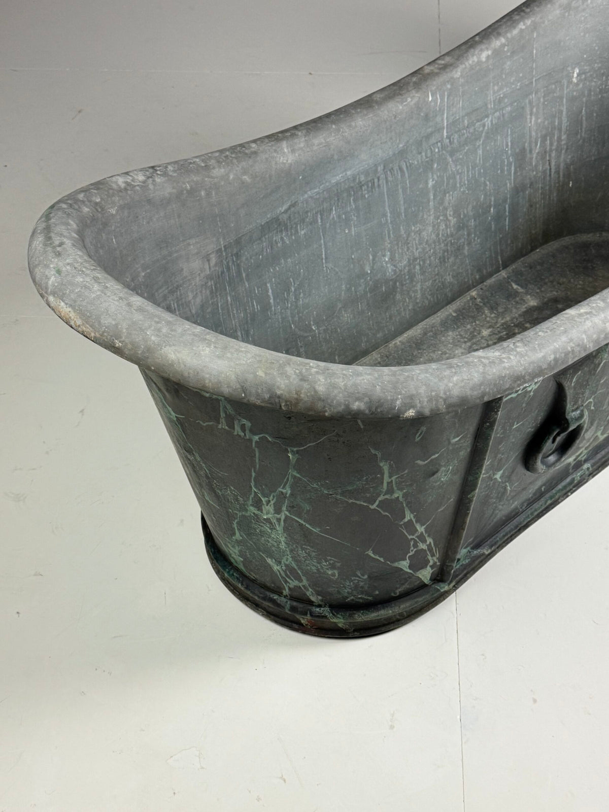 French Faux Marbre Painted Bathtub, c. 1900, photo 16