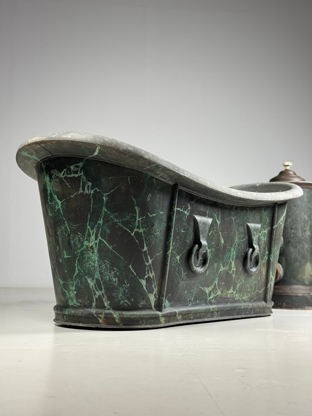 French Faux Marbre Painted Bathtub, c. 1900, photo 13