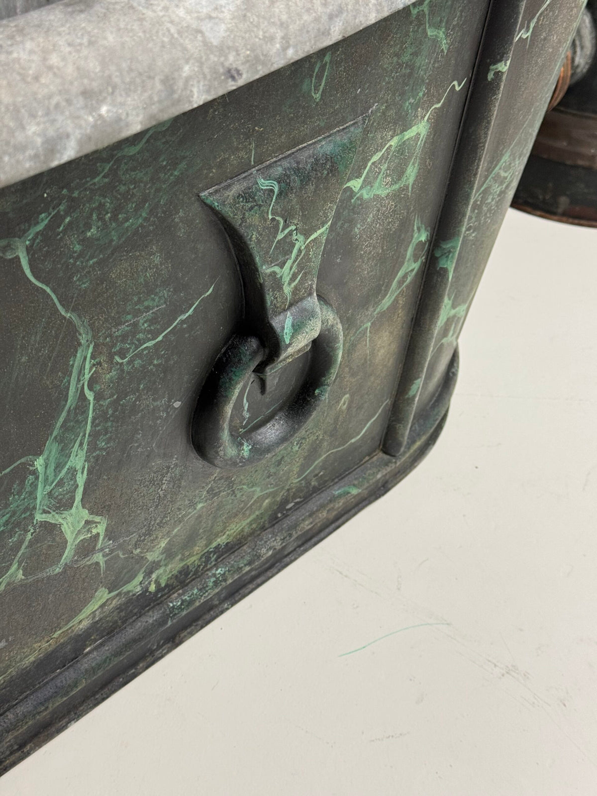 French Faux Marbre Painted Bathtub, c. 1900, photo 11