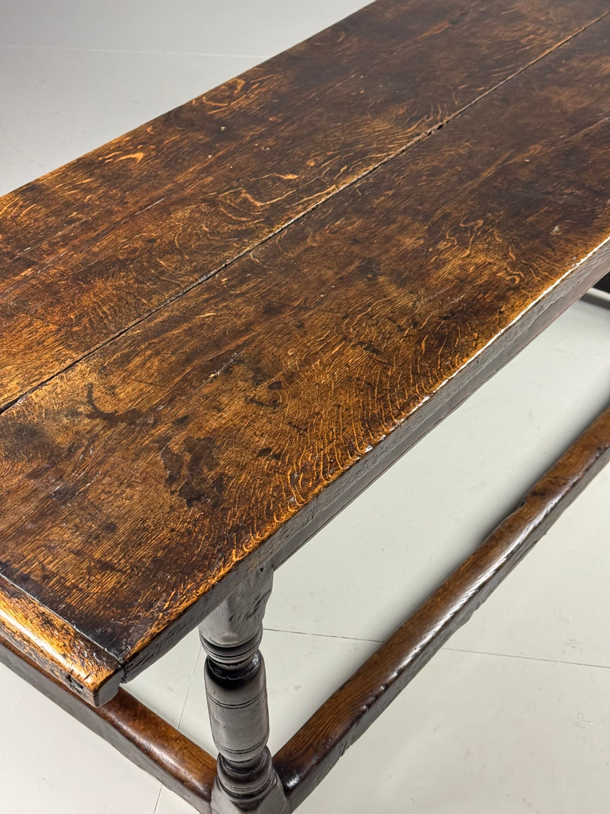 17th Century Oak Refectory Table with Carved Leaf Rail, photo 22