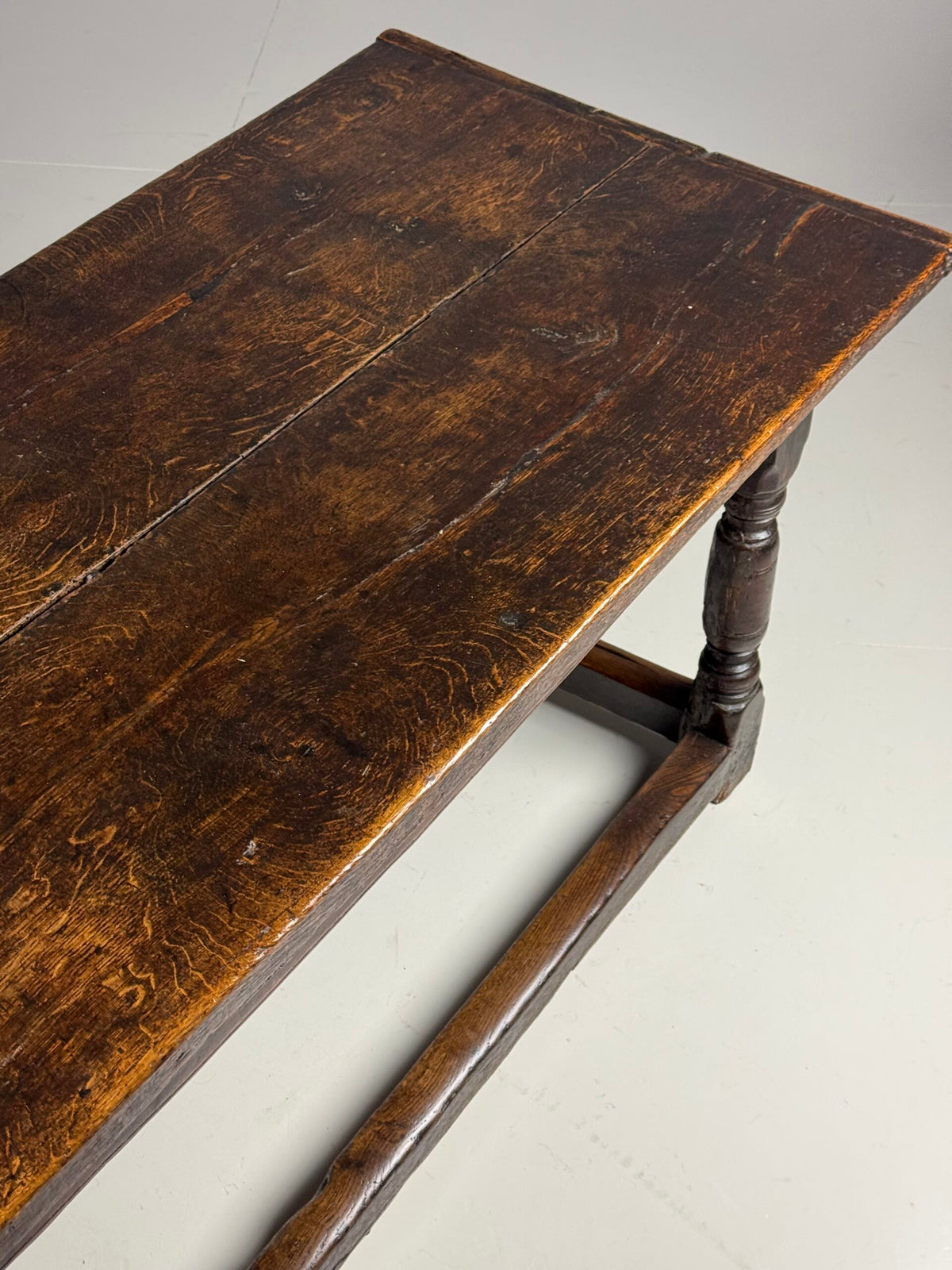 17th Century Oak Refectory Table with Carved Leaf Rail, photo 21