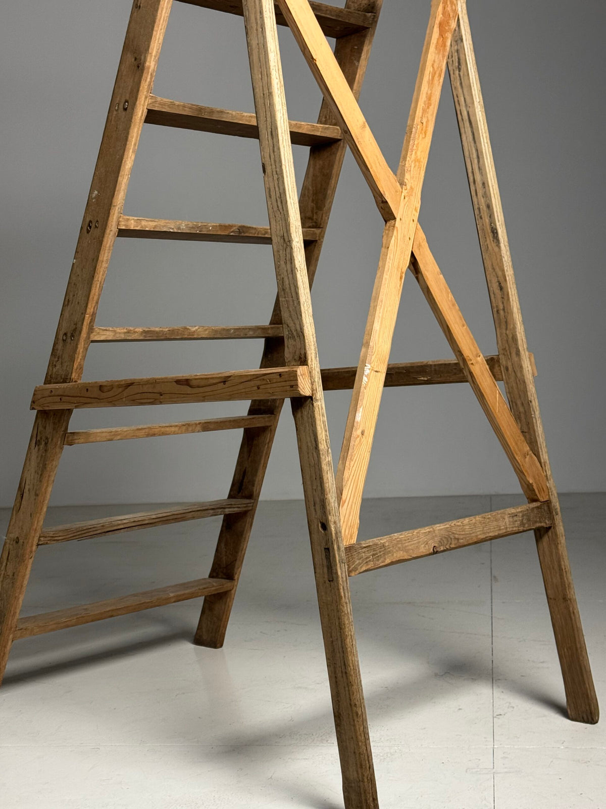 French Pine Library Steps, 20th Century, photo 6