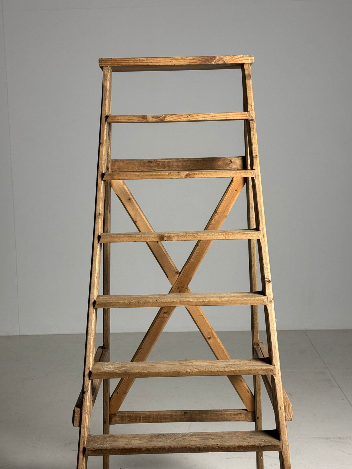 French Pine Library Steps, 20th Century, photo 3