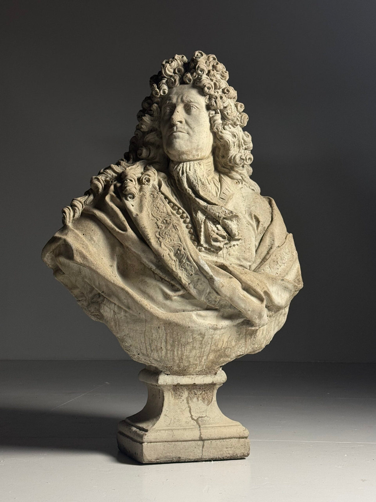 Gigantic Concrete Bust of Louis XIV, 112 cm, photo 16