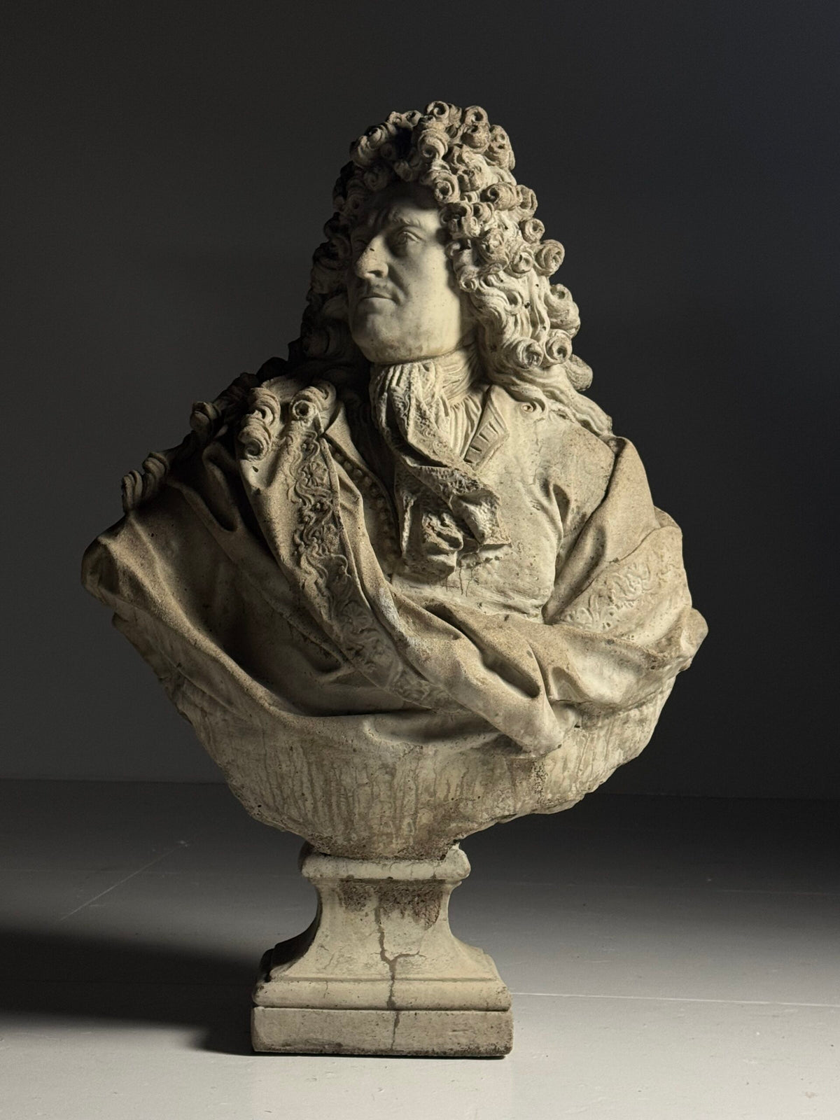 Gigantic Concrete Bust of Louis XIV, 112 cm, photo 10
