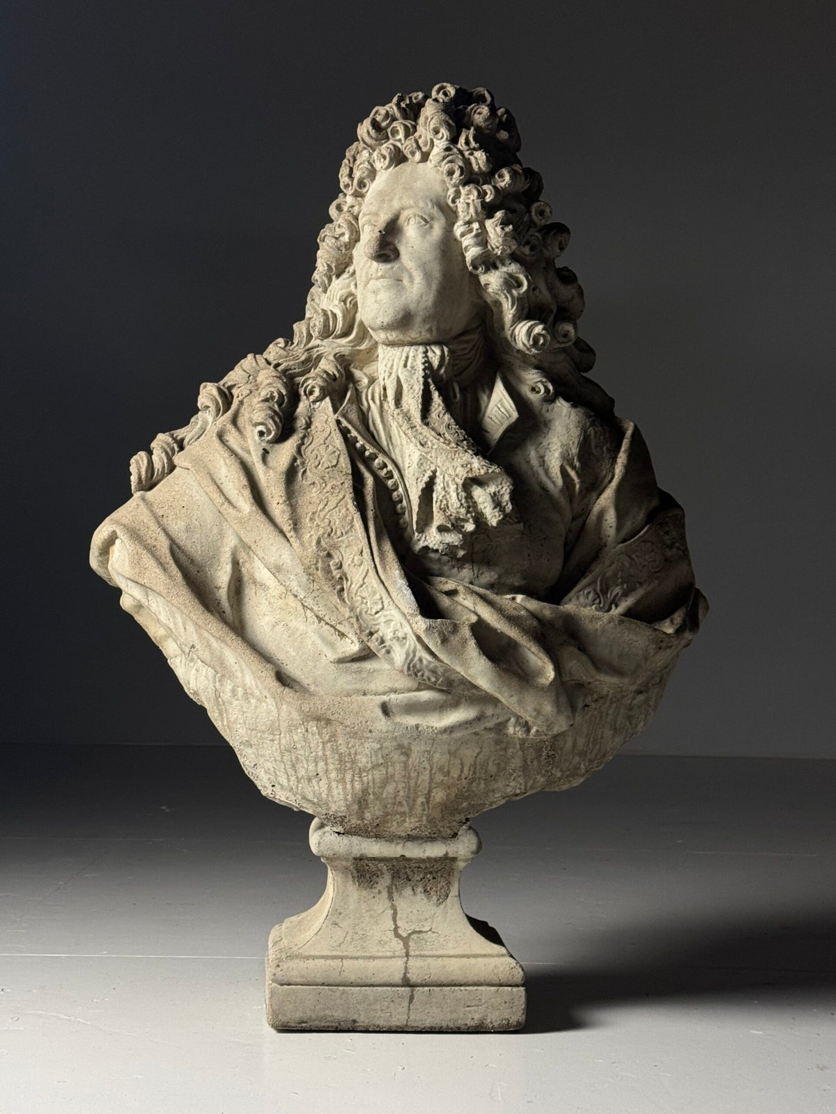 Gigantic Concrete Bust of Louis XIV, 112 cm, photo 9