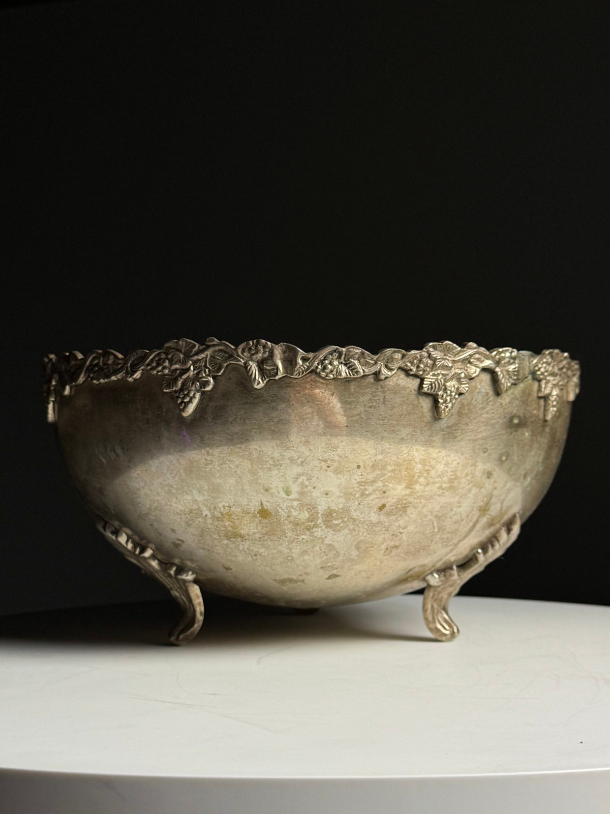 Vintage Wine Cooler or Champagne Bowl with Grape Decoration, photo 2