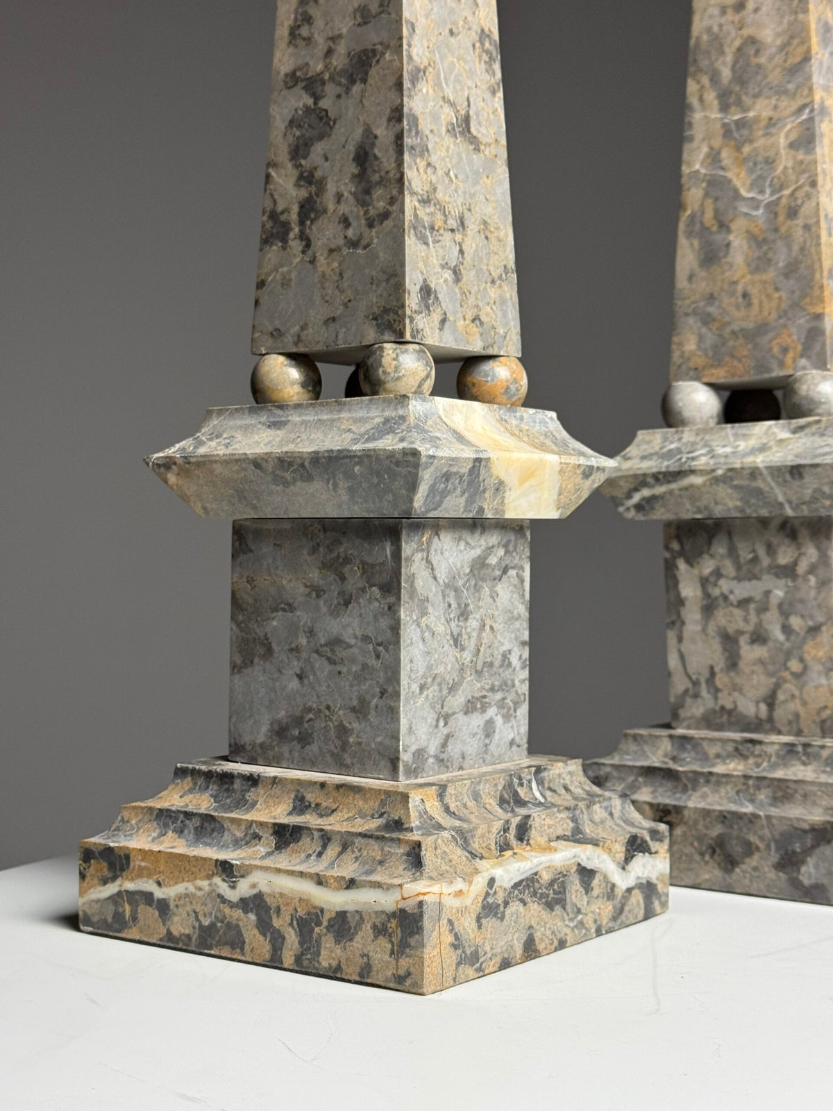 Pair of Large Italian Marble Obelisks, photo 2