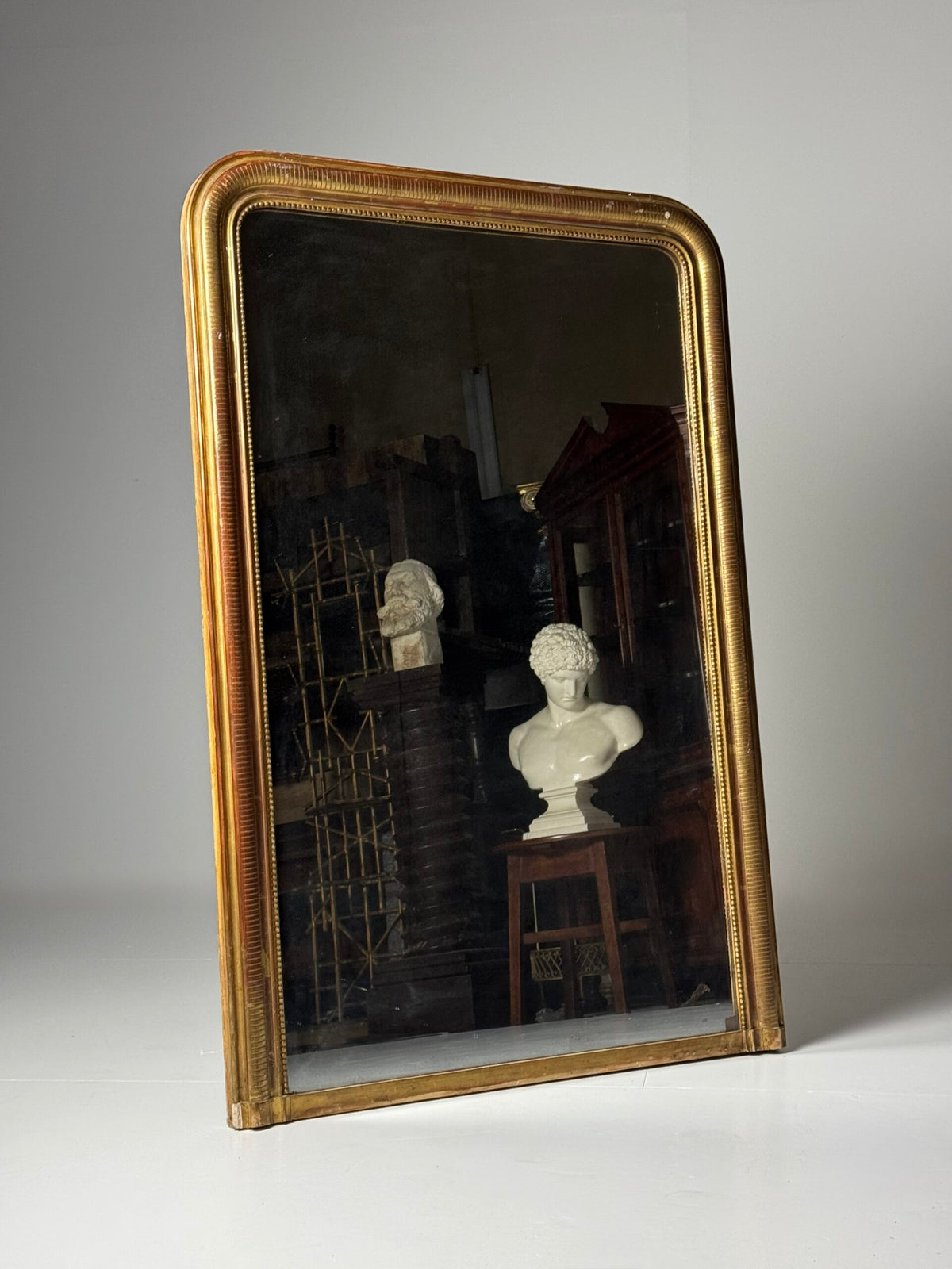 Louis Philippe Giltwood Overmantel Mirror, Late 19th Century, photo 1