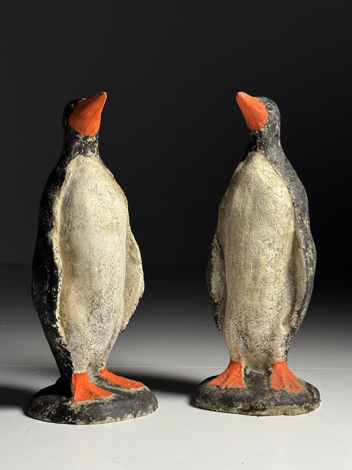 Weathered Concrete Penguin Garden Statue, photo 5