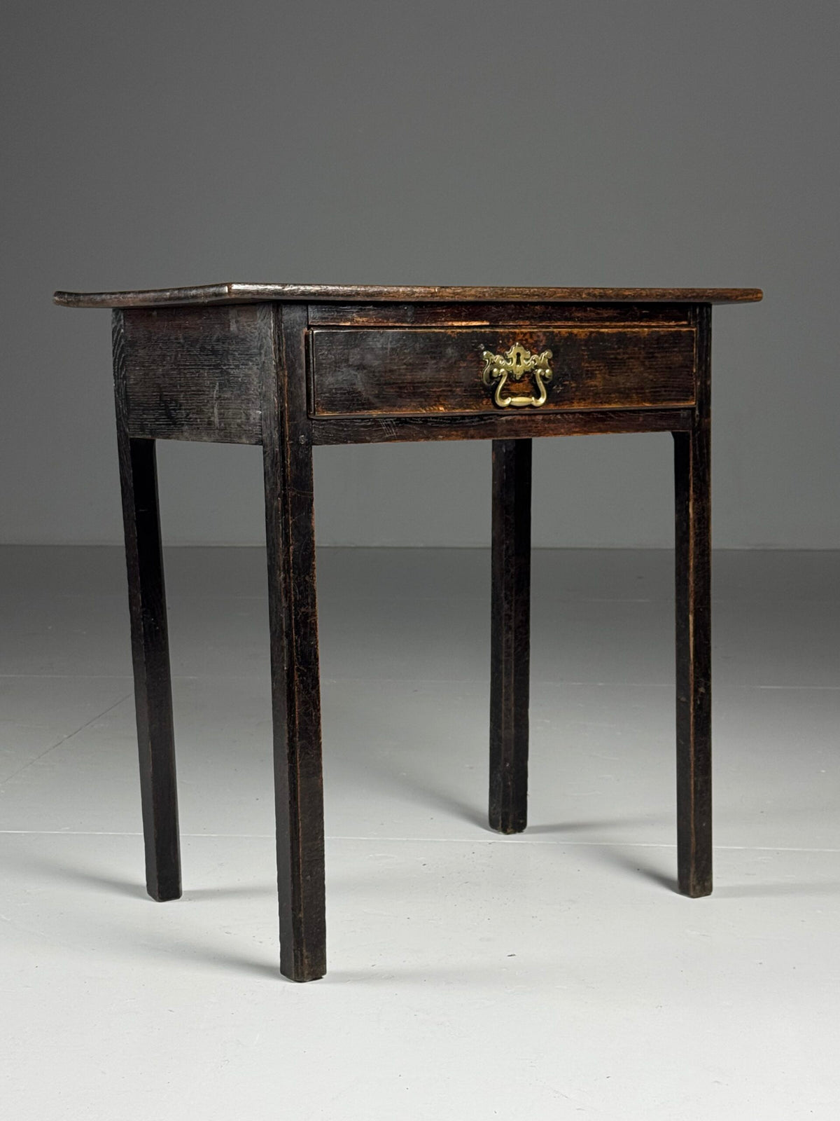 English Oak Side Table with Drawer, Late 17th Century, photo 18
