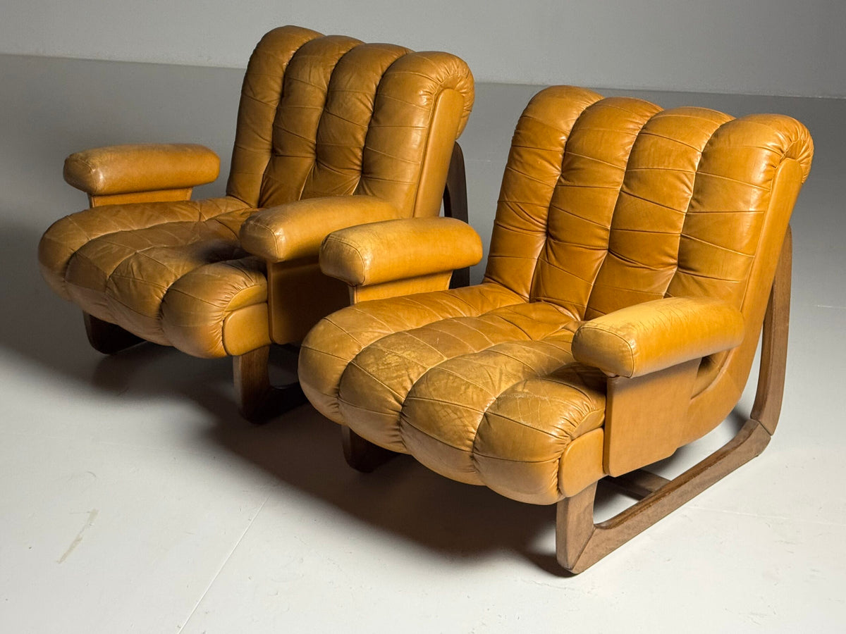 Pair of Italian Leather Armchairs, 1970 to 1980, photo 2