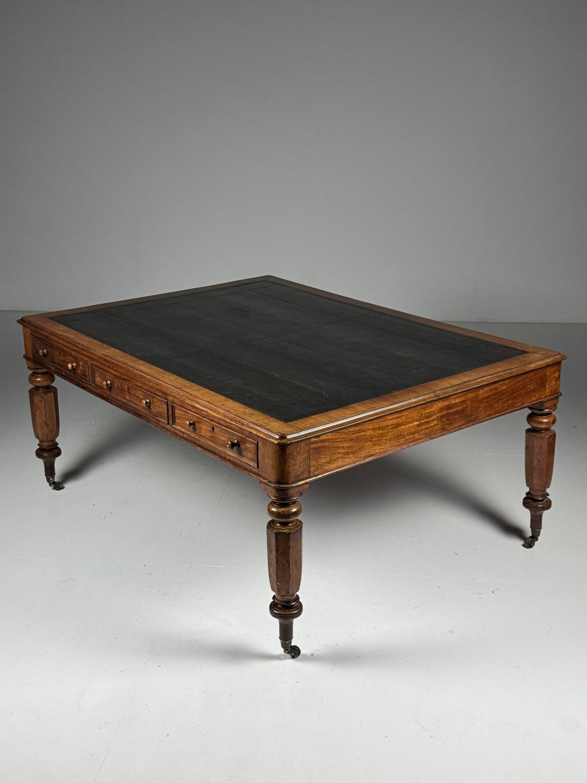 English Mahogany Partners Desk, circa 1880 to 1900, photo 30