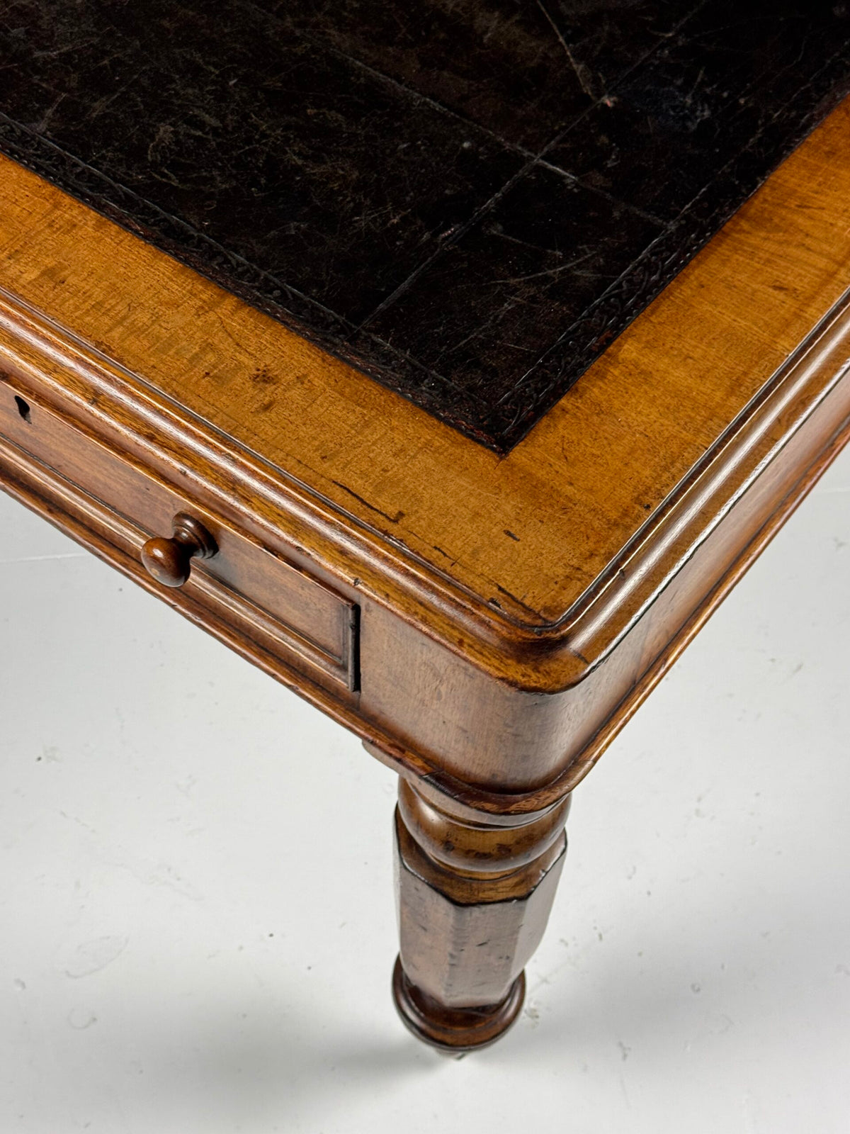 English Mahogany Partners Desk, circa 1880 to 1900, photo 27