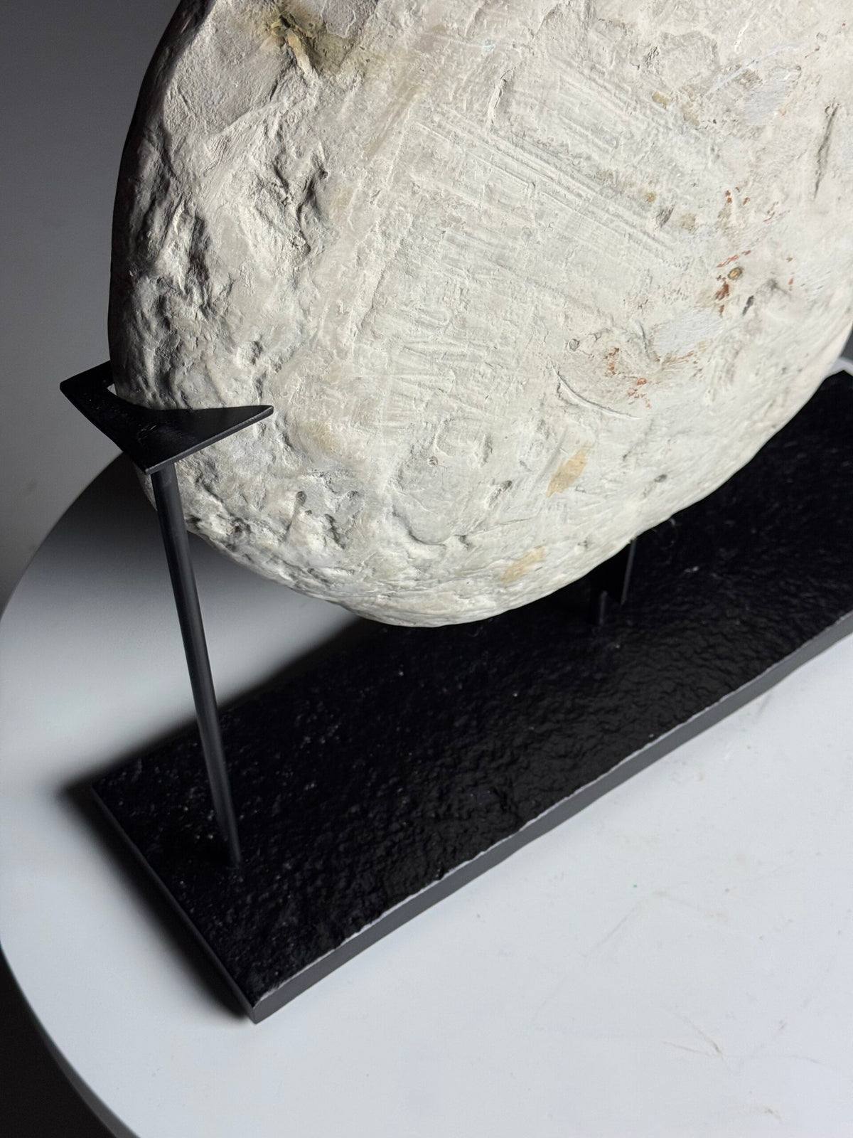 Septaria Nodule Cross Section on Metal Stand, photo 2