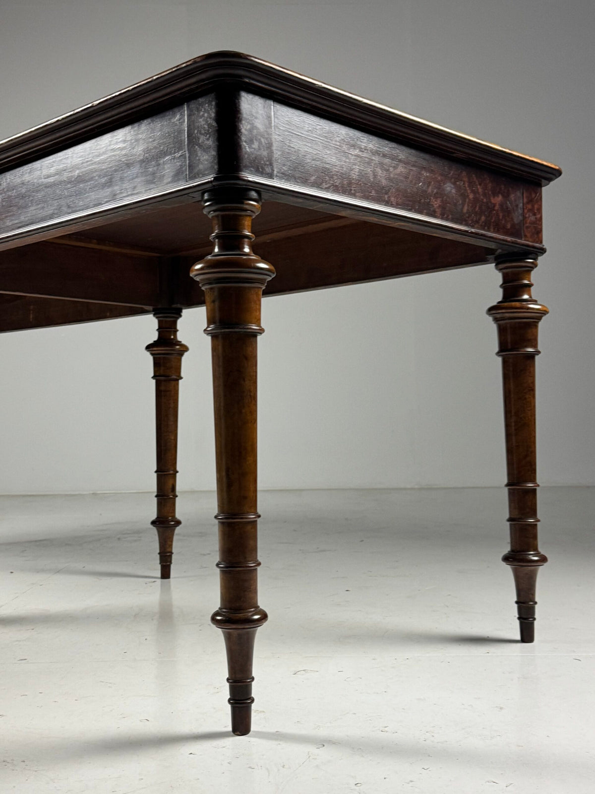 Victorian Mahogany Writing Table with Leather Top, 1850 to 1870, photo 15