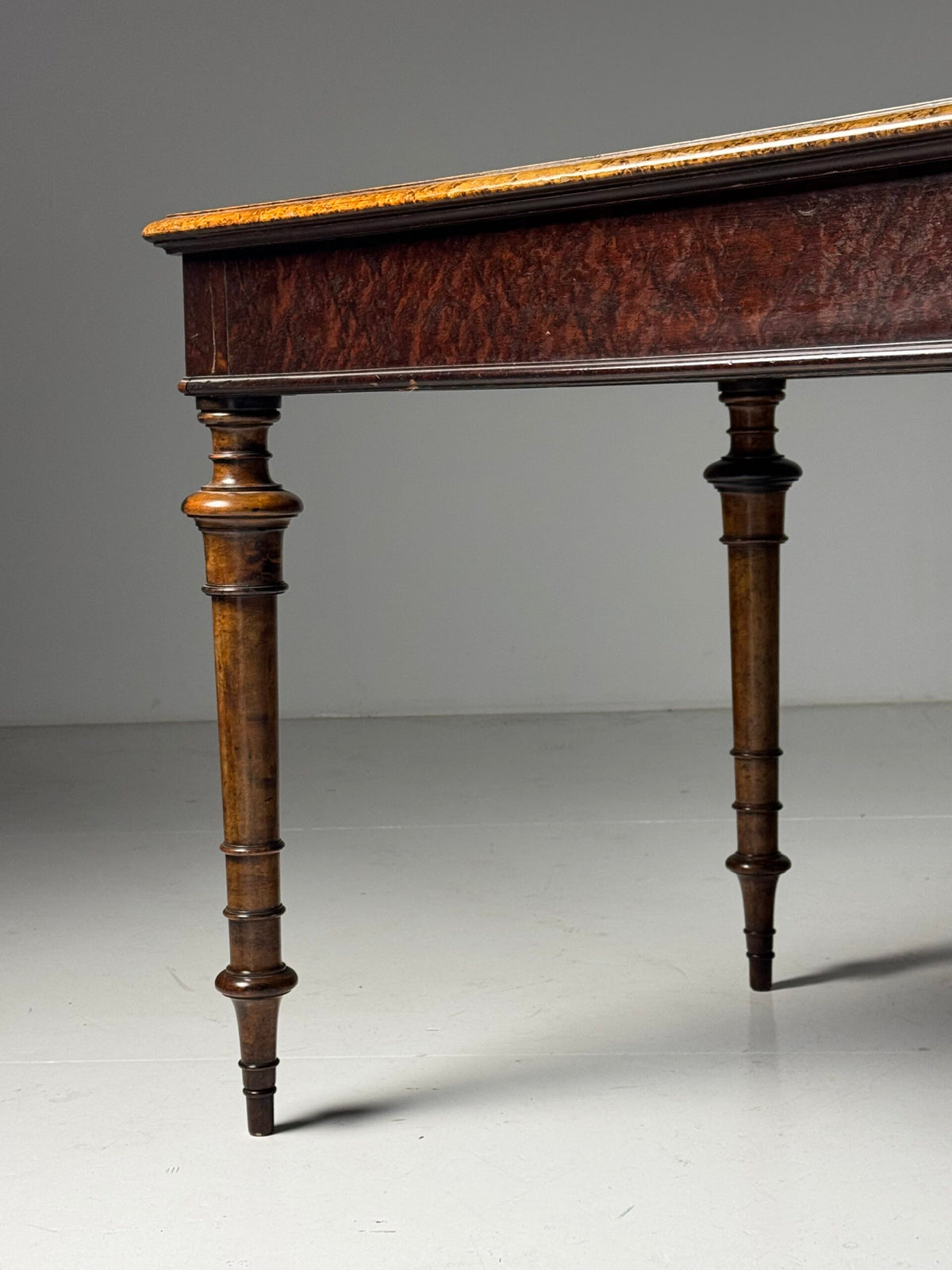 Victorian Mahogany Writing Table with Leather Top, 1850 to 1870, photo 12