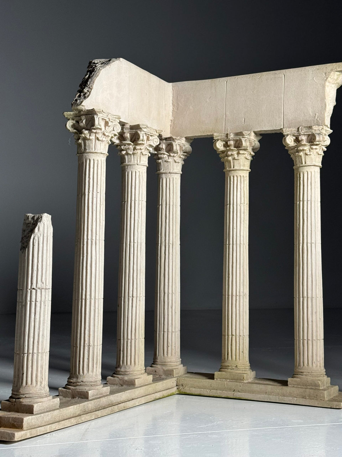 Grand Tour Cast Marble Models of Roman Temple Ruins, Mid 20th Century, photo 18