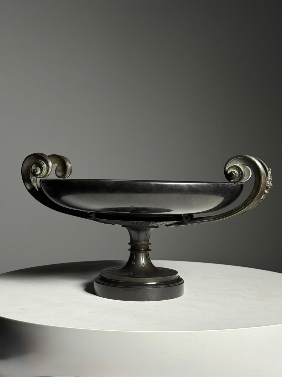 Bronze and Slate Tazza by Ferdinand Levillain, c. 1860, photo 3