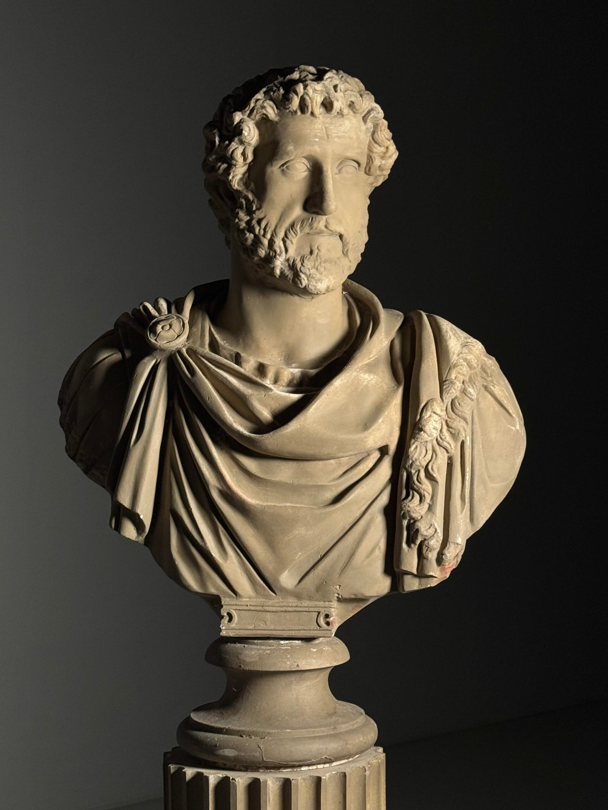 Life-size Bust of Emperor Antoninus Pius on Pedestal, photo 2