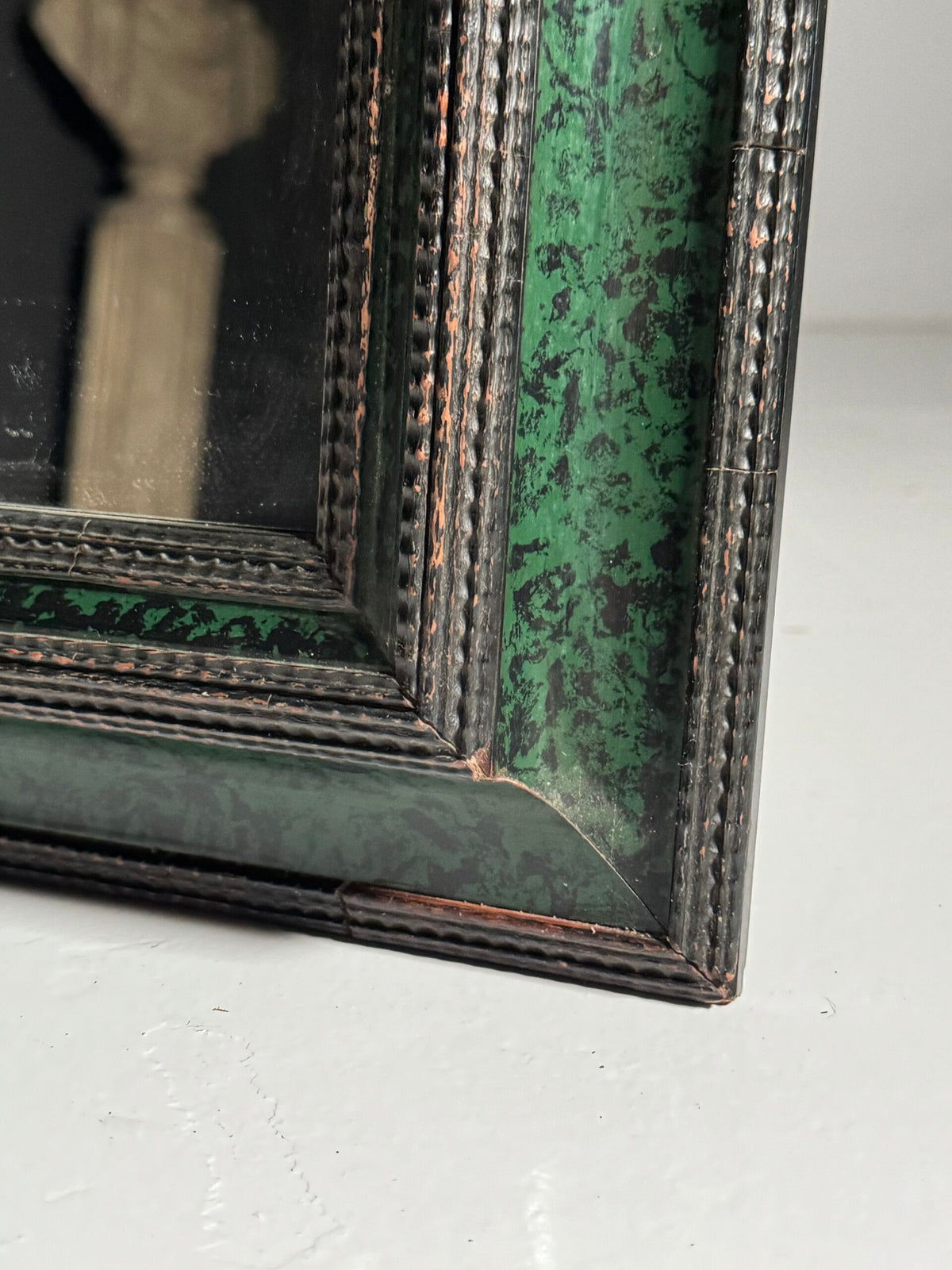 Green and Black Ripple Frame Mirror, Late 20th Century, photo 9