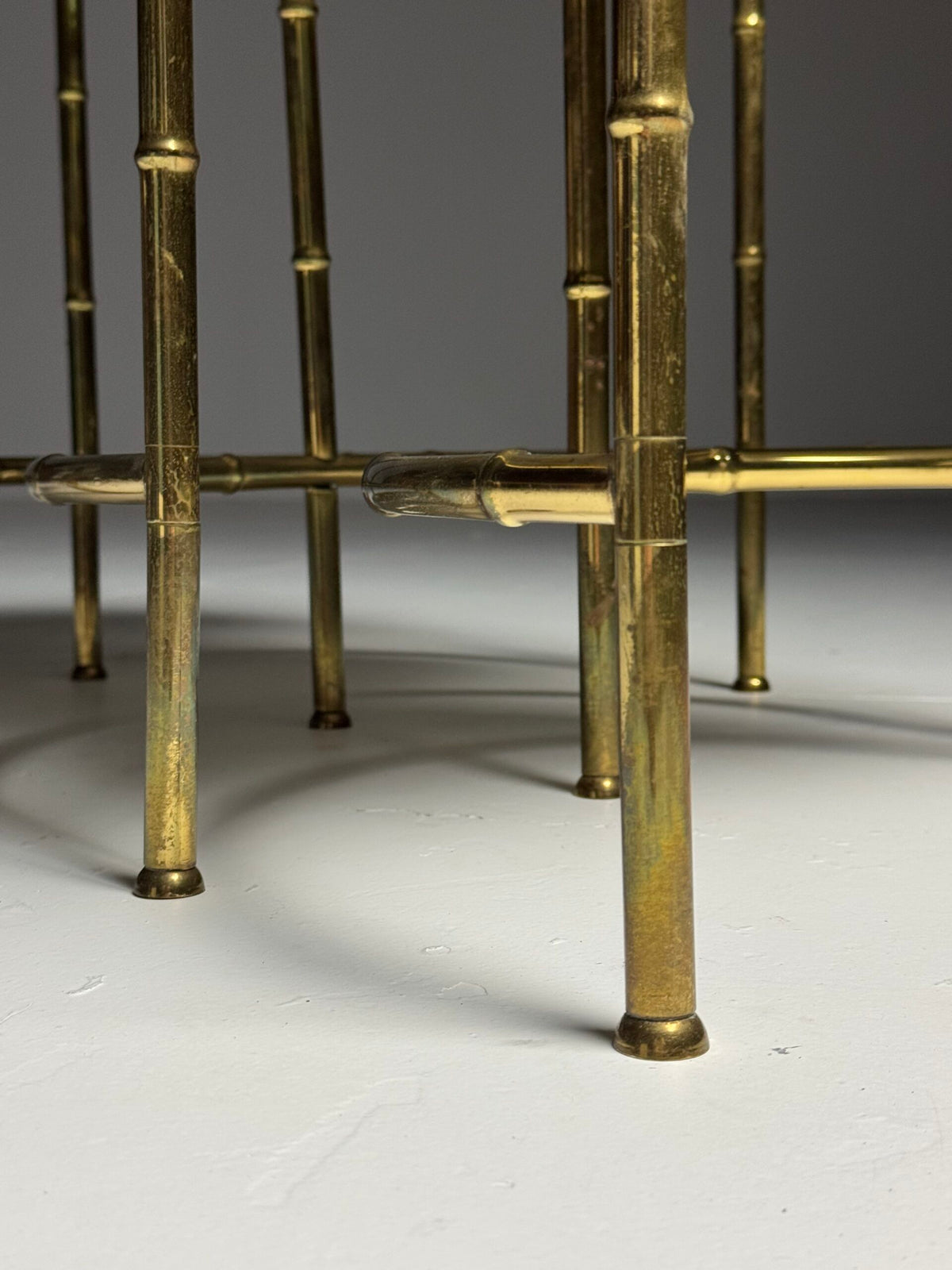 Set of Three Faux Bamboo Nesting Tables, 1960s to 1970s, photo 13