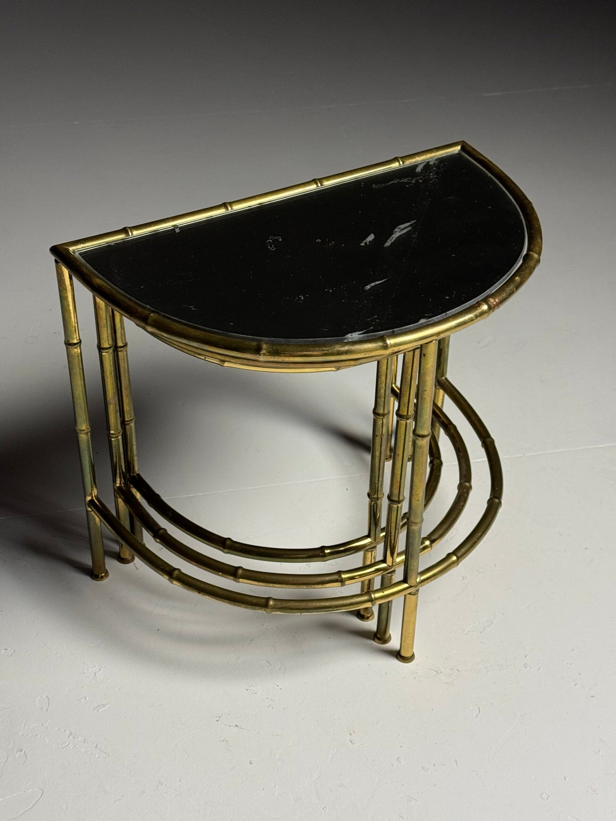 Set of Three Faux Bamboo Nesting Tables, 1960s to 1970s, photo 2