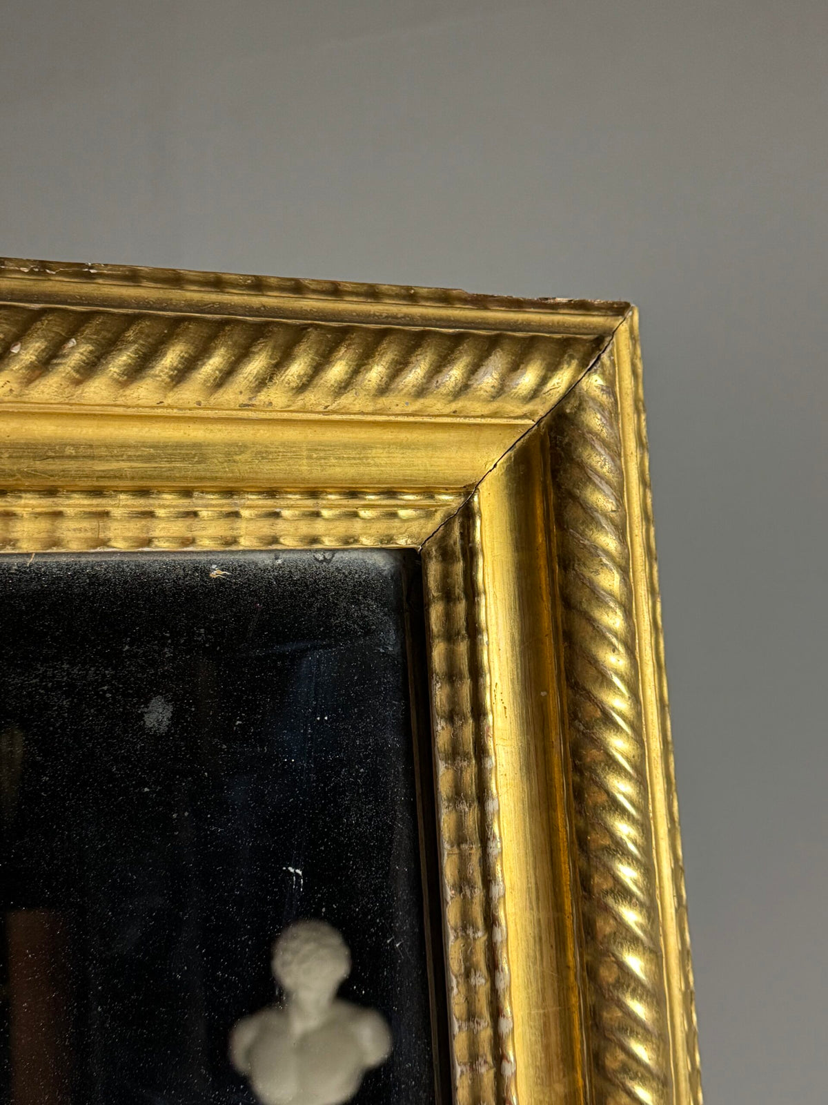 Very Large French Giltwood Ripple Frame Mirror, 187 cm, photo 12