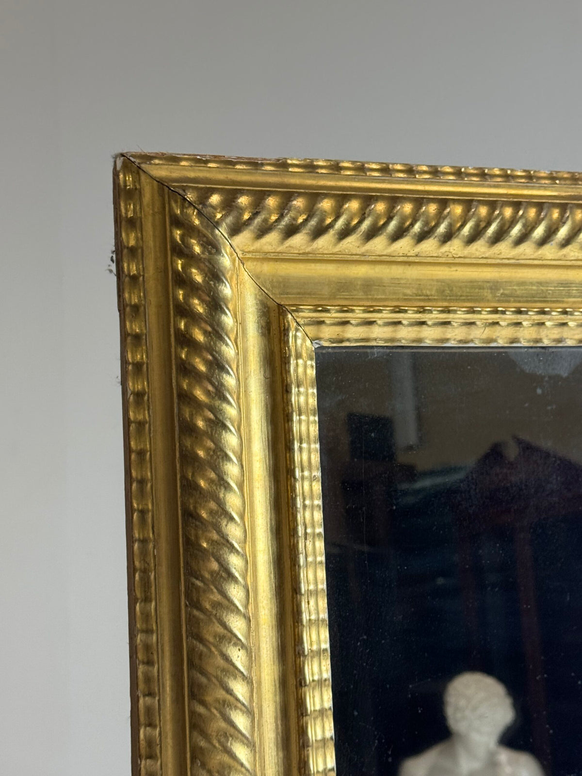 Very Large French Giltwood Ripple Frame Mirror, 187 cm, photo 6