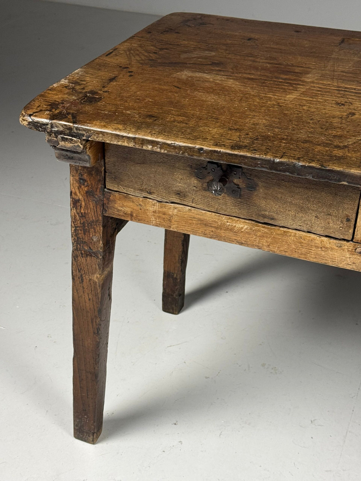 Spanish Walnut Table with Three Drawers, 18th Century, photo 27