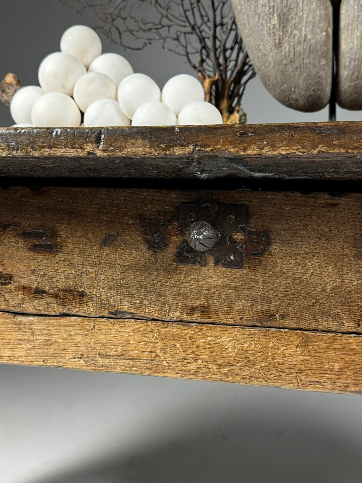 Spanish Walnut Table with Three Drawers, 18th Century, photo 17