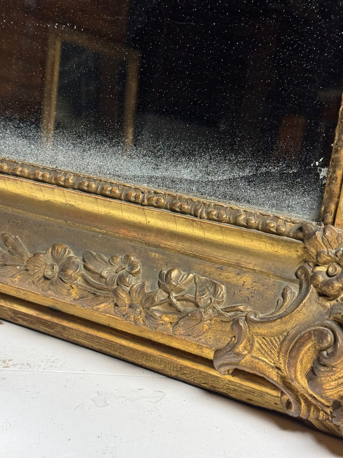 Pair of Large French Giltwood Mantel Mirrors, Mid 19th Century, photo 29