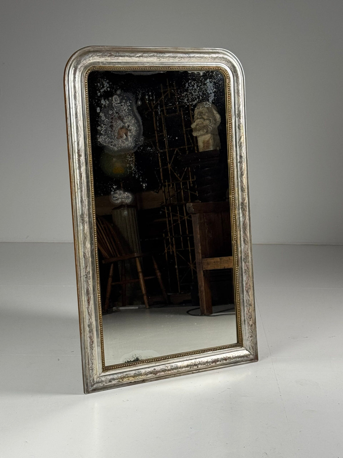 French Louis Philippe Silvered Mirror, 19th Century, photo 6