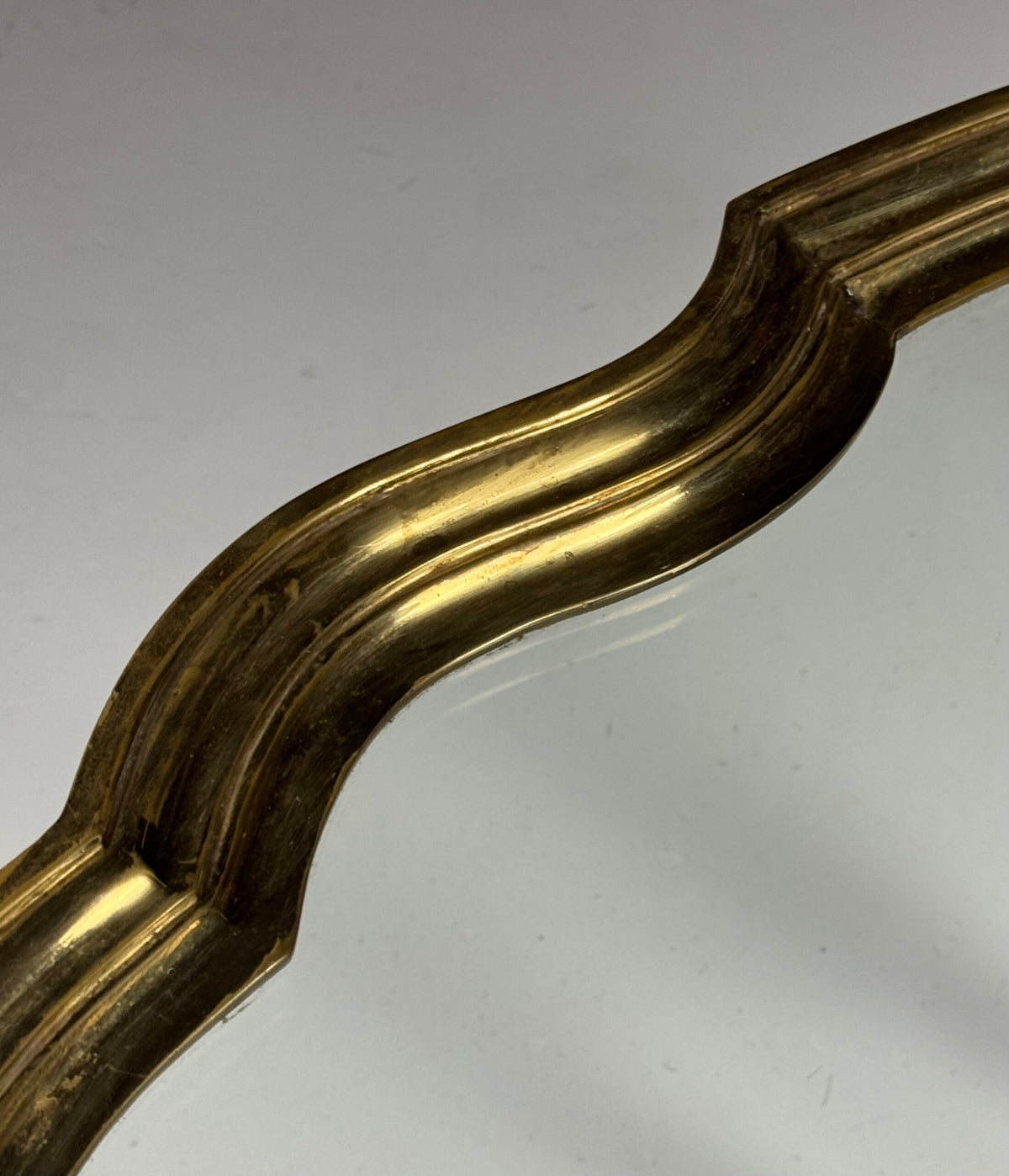 1970s to 1980s Glass Coffee Table with Brass Frame, photo 15