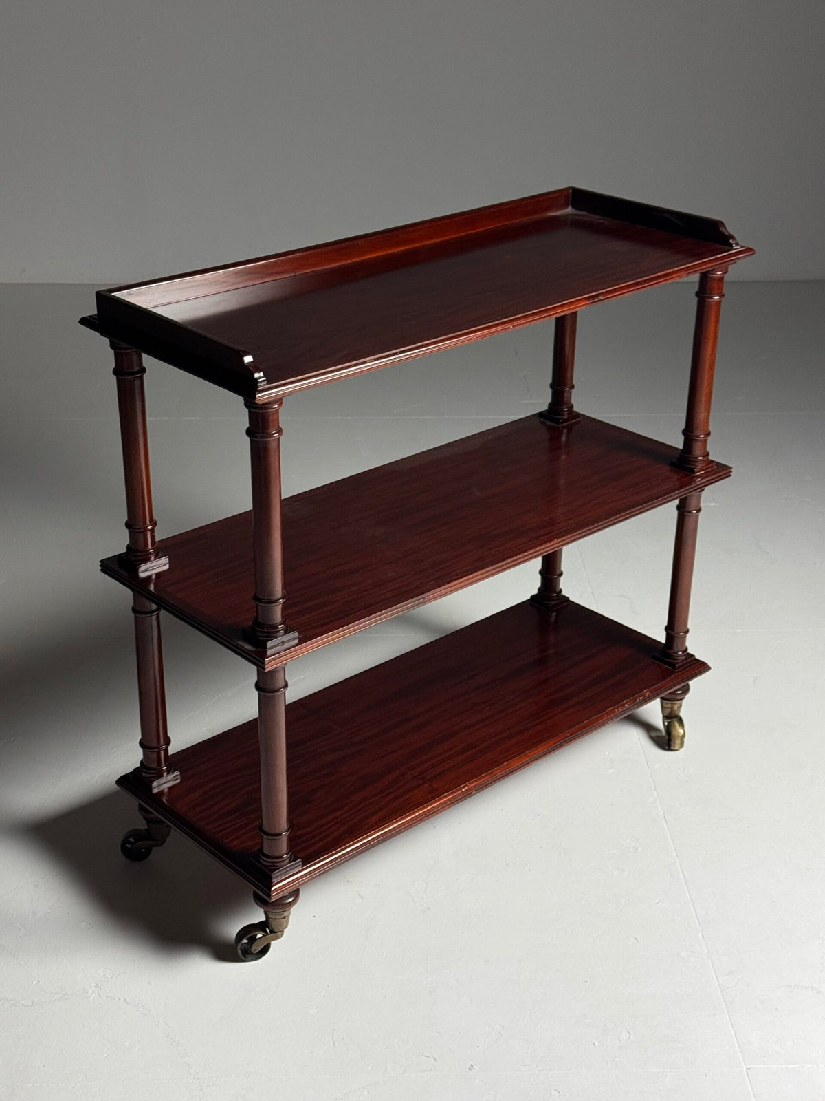 Mahogany Etagere on Brass Castors, 20th Century, photo 4