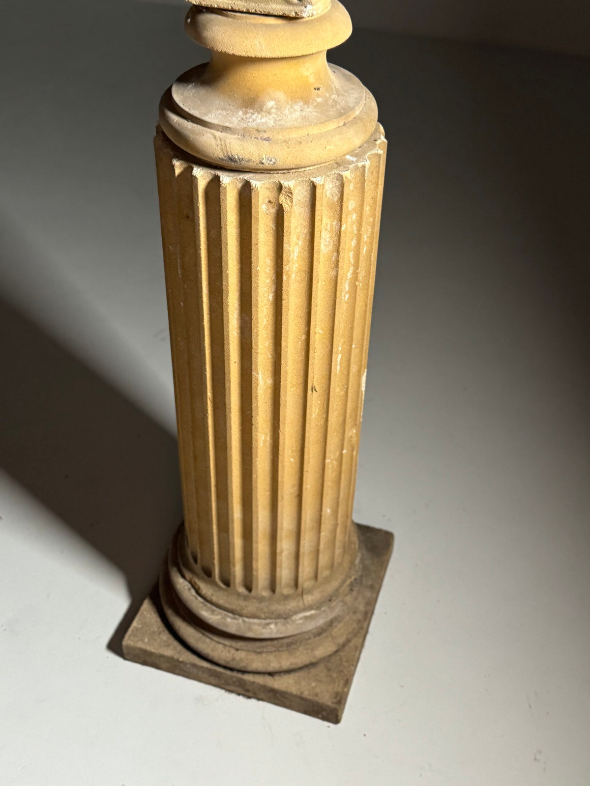 Life-size Bust After Antinous on Fluted Column, 20th Century, photo 5