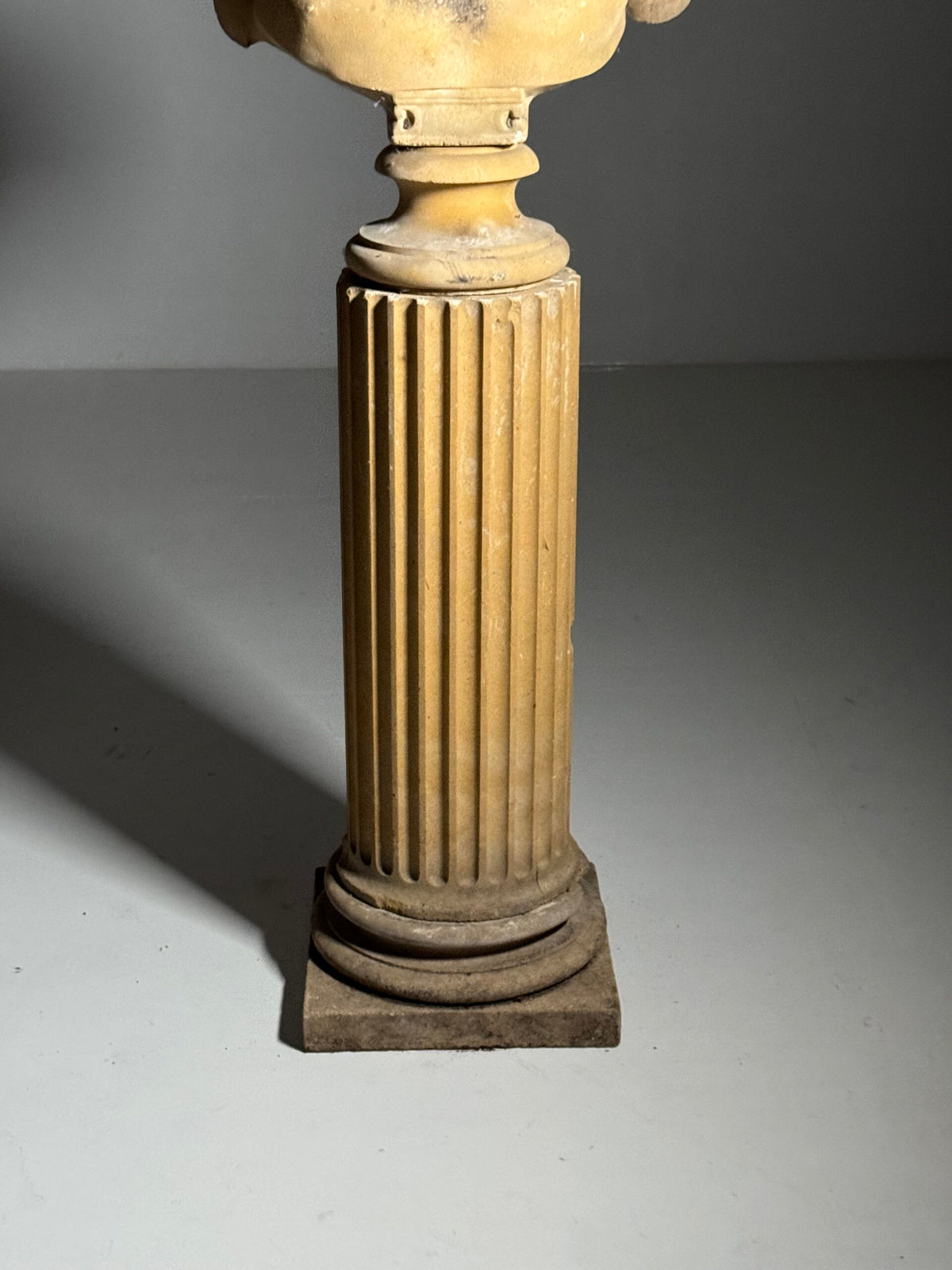 Life-size Bust After Antinous on Fluted Column, 20th Century, photo 9