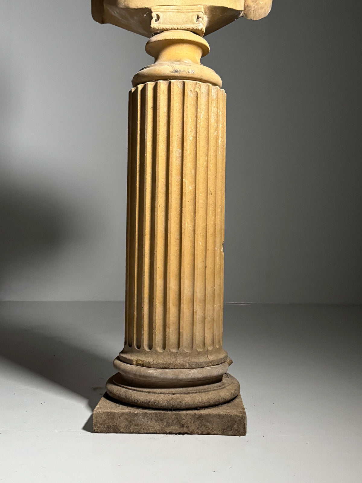 Life-size Bust After Antinous on Fluted Column, 20th Century, photo 13