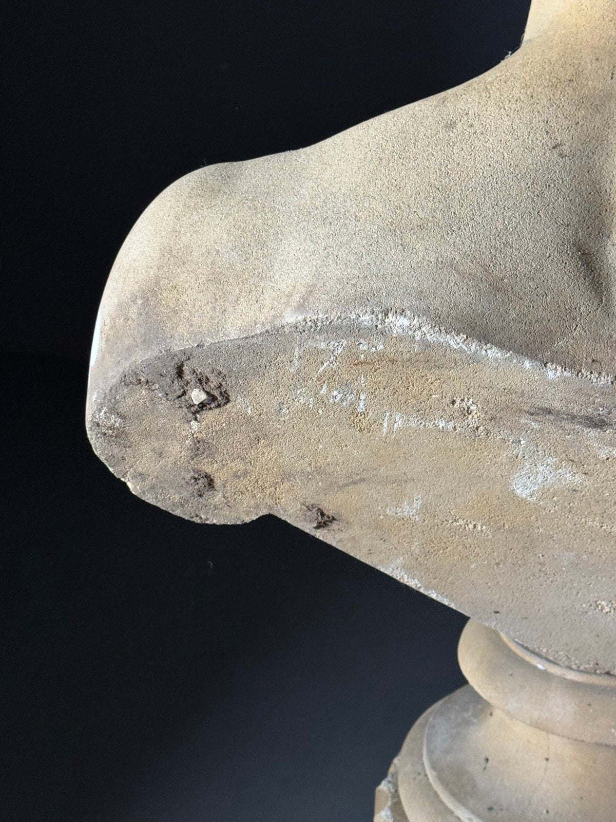 Life-size Bust After Antinous on Fluted Column, 20th Century, photo 18