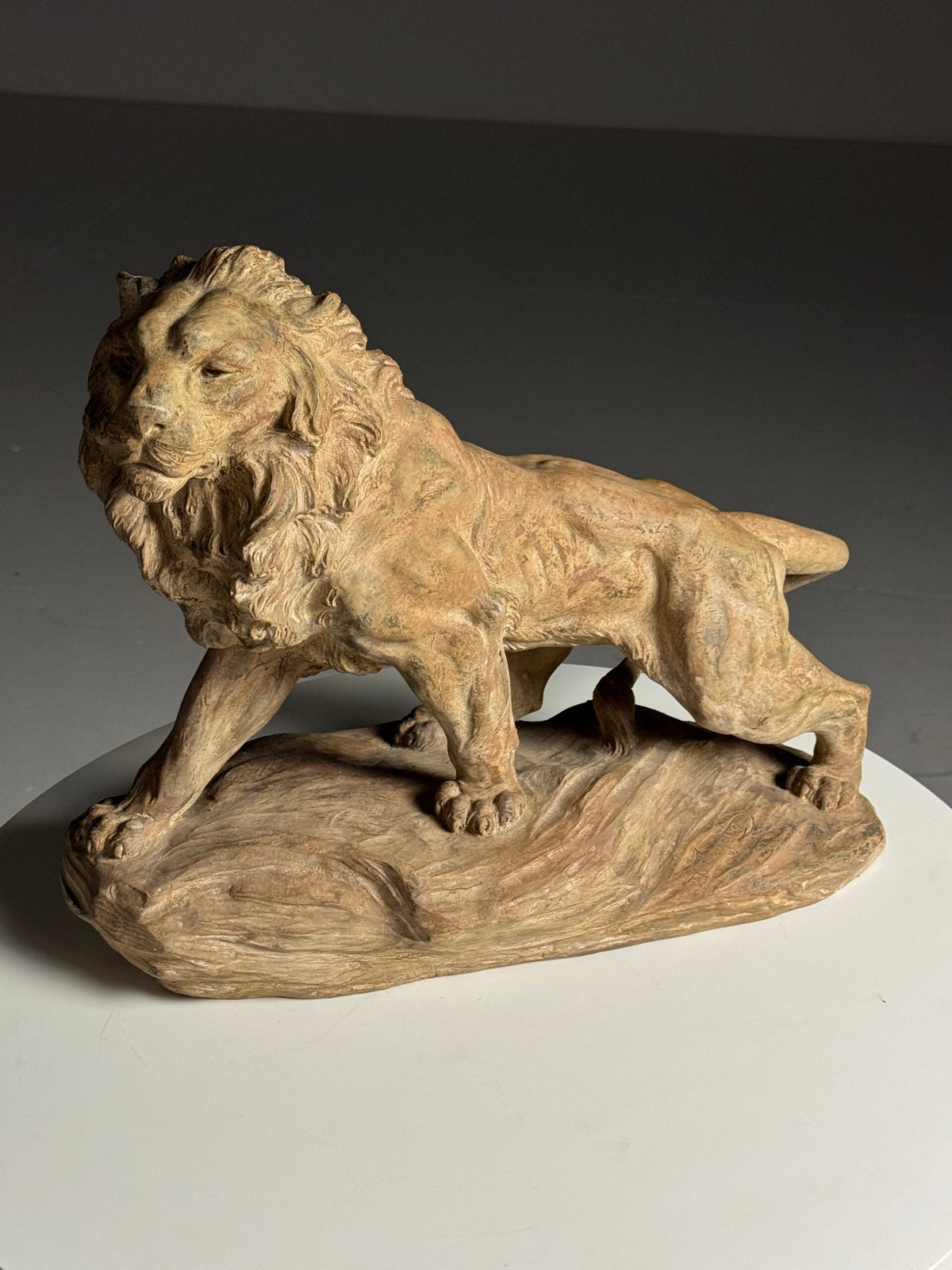 Terracotta Lion Sculpture by Armand Fagotto, photo 3