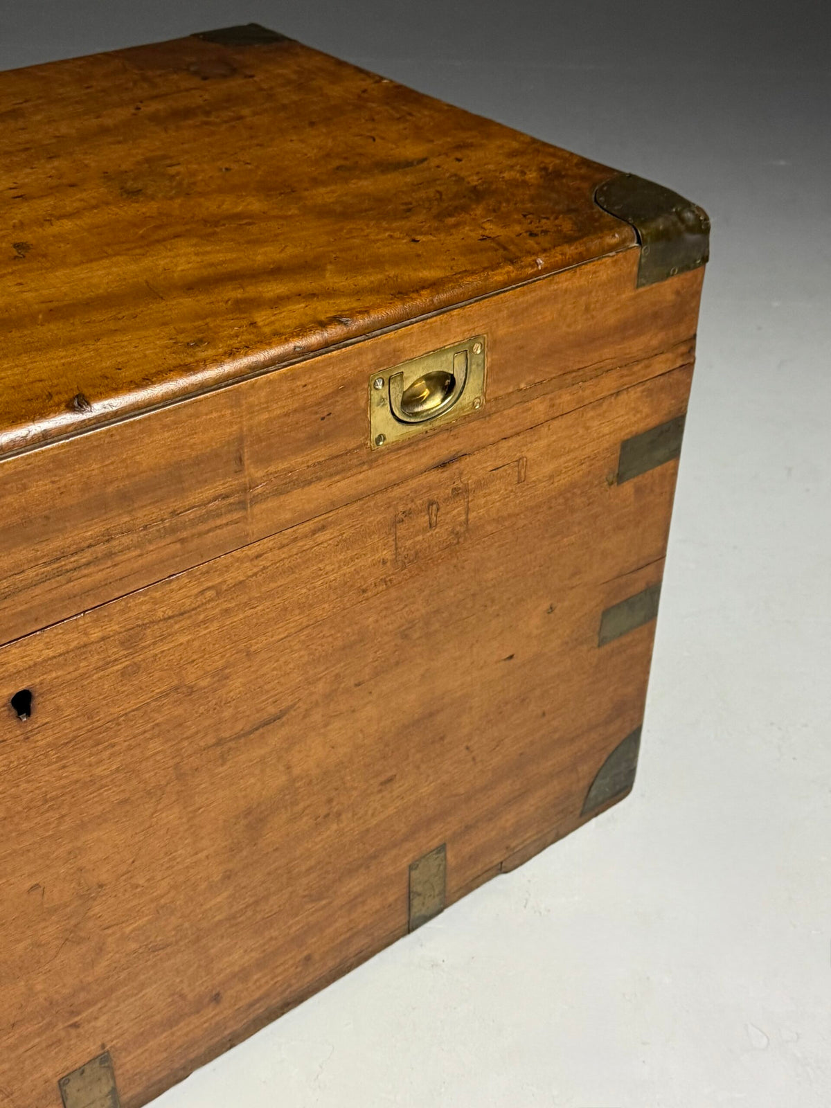 English Camphor Wood Campaign or Maritime Chest, 19th Century, photo 6