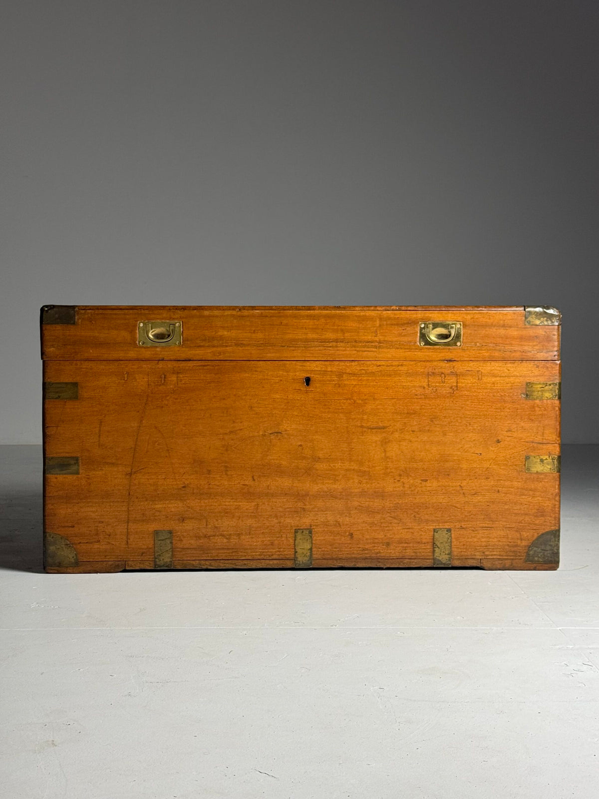 English Camphor Wood Campaign or Maritime Chest, 19th Century, photo 22