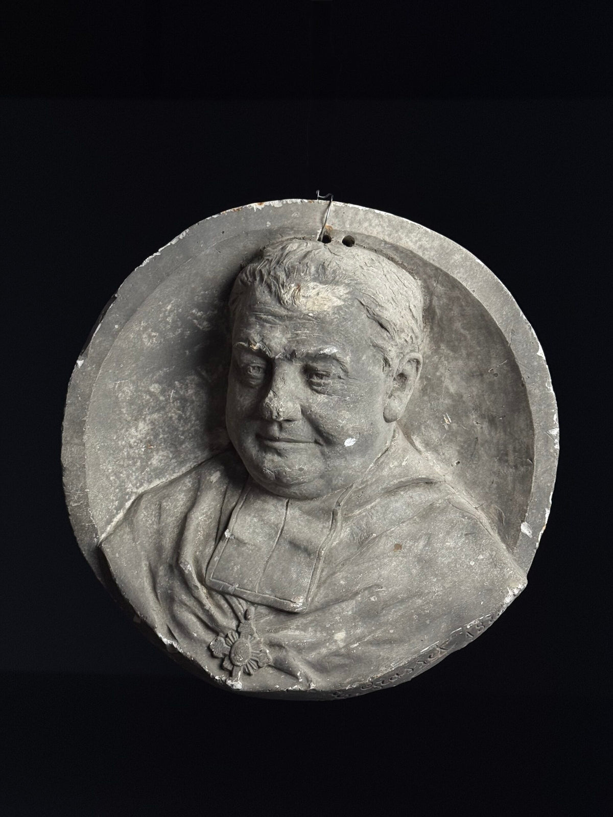 19th Century Plaster Portrait Medallion, photo 25