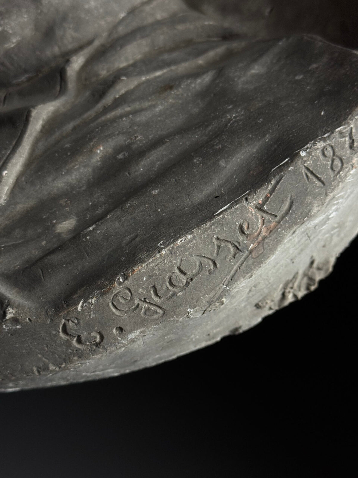 19th Century Plaster Portrait Medallion, photo 10
