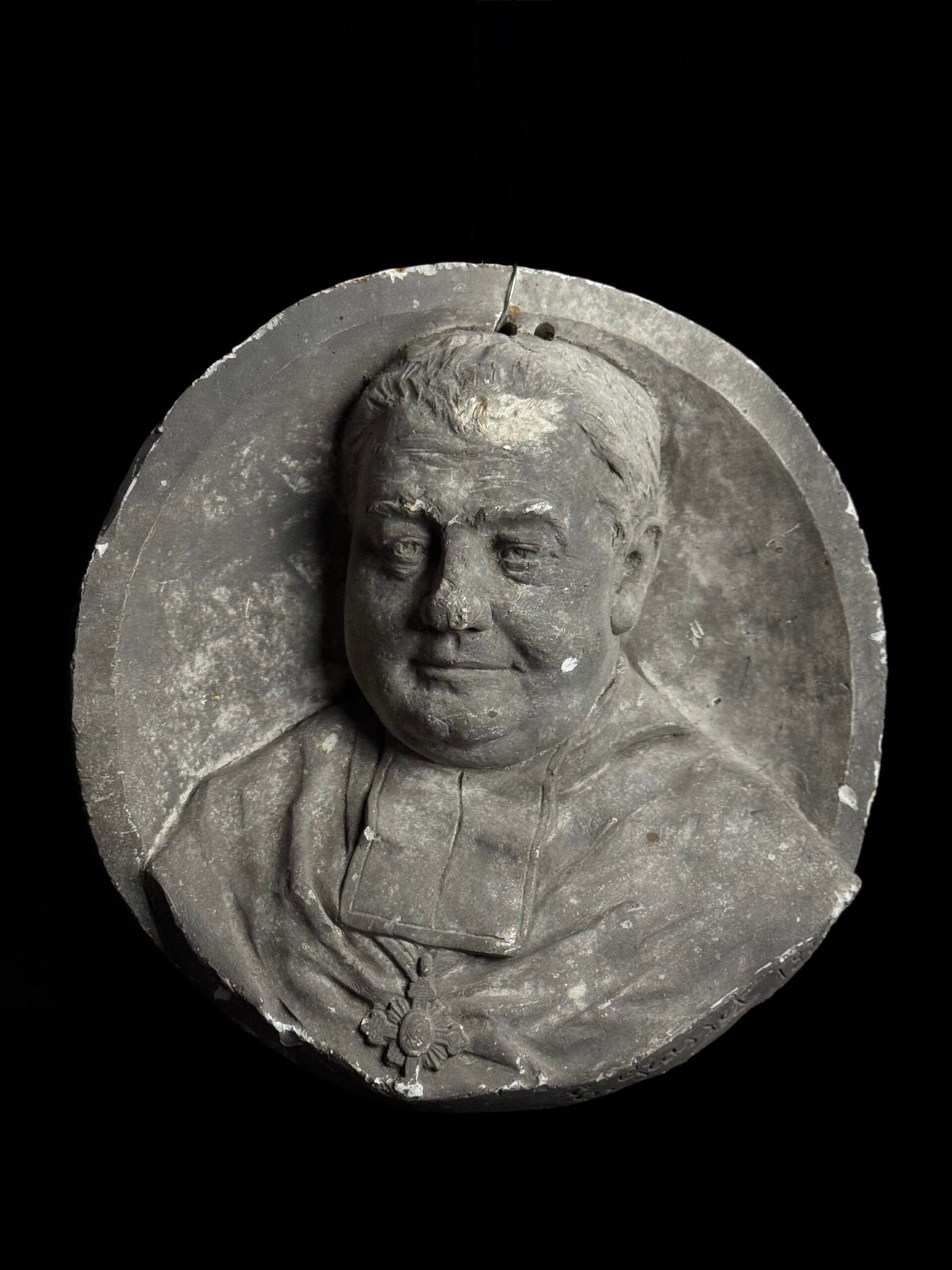 19th Century Plaster Portrait Medallion, photo 4